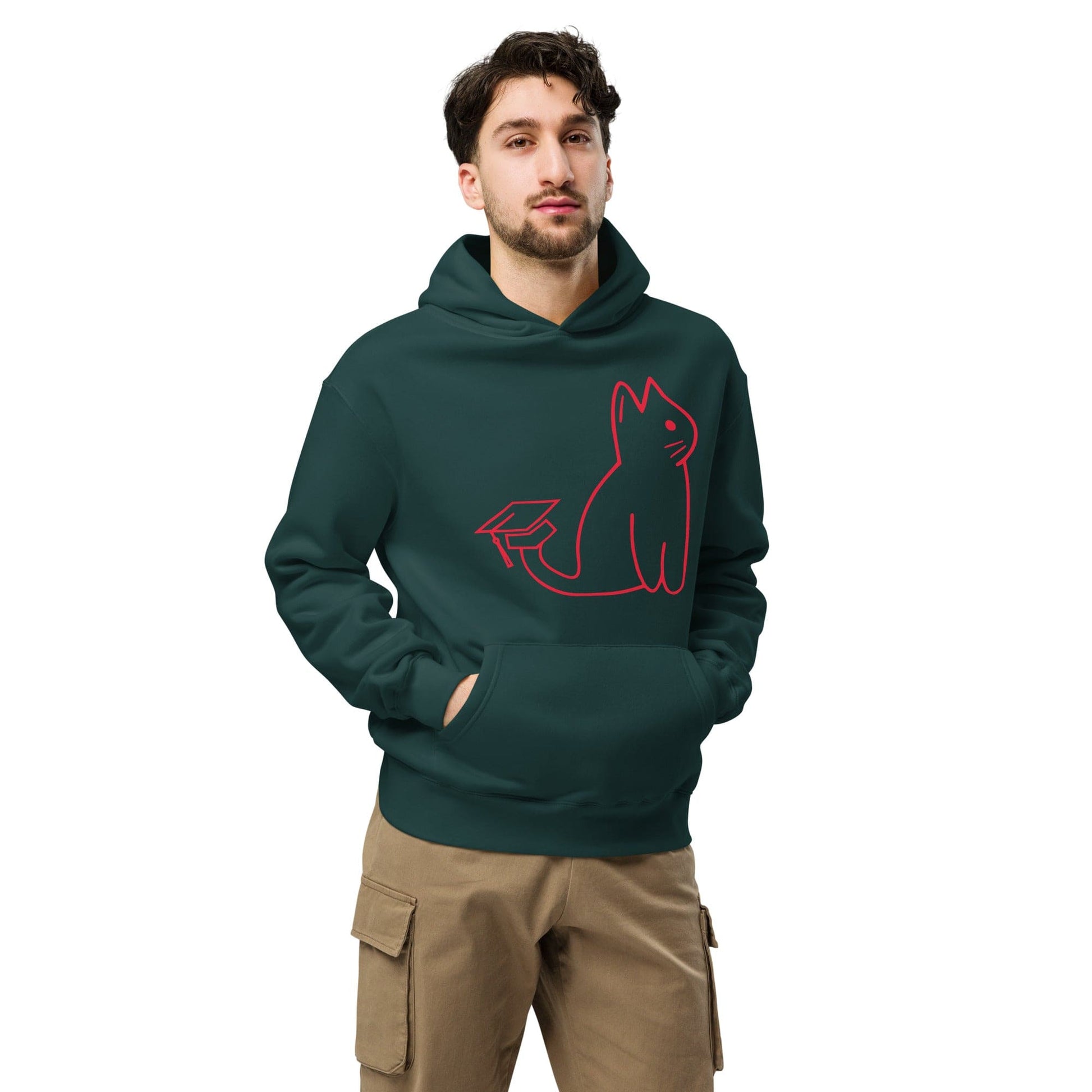 SIGNATURE UNI CAT - RED LOGO OVERSIZED HOODIE Apparel