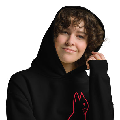 SIGNATURE UNI CAT - RED LOGO OVERSIZED HOODIE Apparel