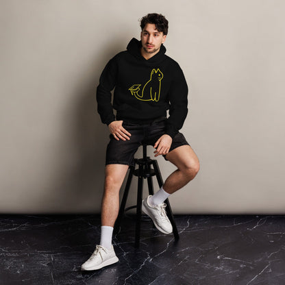 SIGNATURE UNI CAT - YELLOW LOGO OVERSIZED HOODIE Apparel