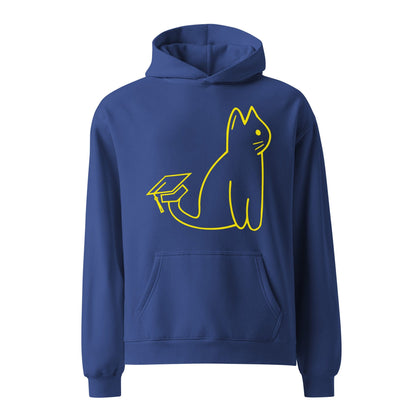 Cobalt / S SIGNATURE UNI CAT - YELLOW LOGO OVERSIZED HOODIE Apparel