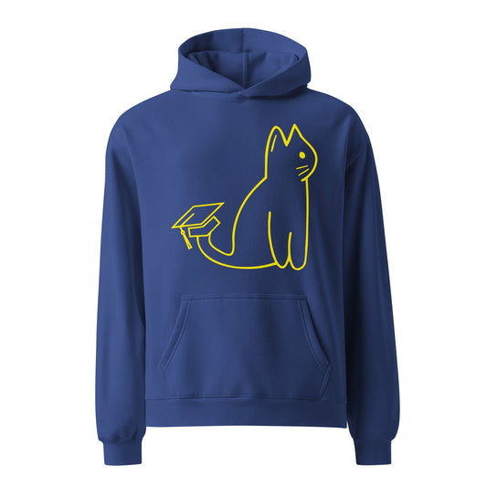 Cobalt / S SIGNATURE UNI CAT - YELLOW LOGO OVERSIZED HOODIE Apparel